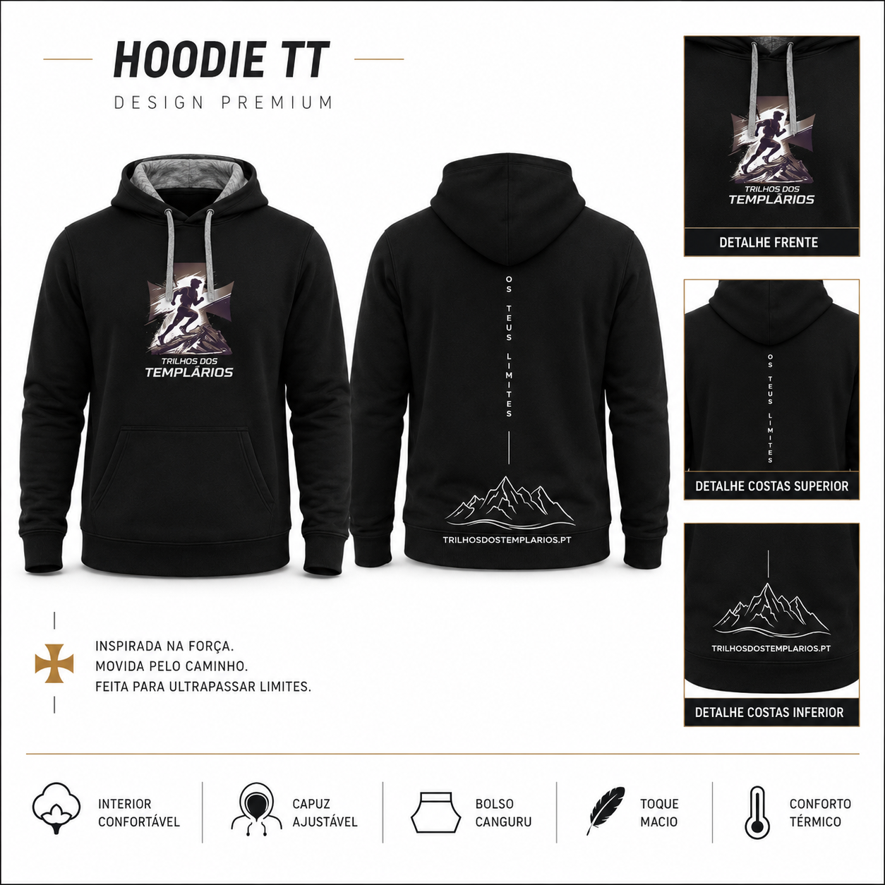 HOODIE TT PRETO-CINZA