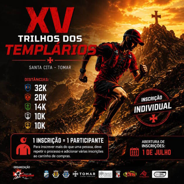 Inscrição no XV Trilhos dos Templários