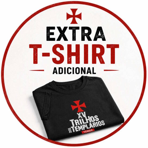 EXTRA – T-Shirt Adicional | XV Trilhos dos Templarios